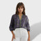 Vintage Leaf Print Blouse