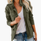 Women's Full-Button Jacket with Side Pockets