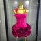 Women's Strapless Red Mini Dress – Floral Ruffle Bodycon Party Dress