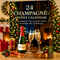 24 Day Champagne Advent Calendar 2026 - Decorative Mini Bottle Countdown Set - Festive Bar Cart Holiday Gift Box for Adults