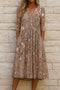 Graceful V-Neck Elegance Midi Dress