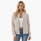 Women's Bomber Jacket with Zipper and Baseball Collar