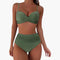Women's Two-Piece High-Waisted Bikini Set with Adjustable Straps