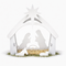 Title: Outdoor Christmas Nativity Scene | Weatherproof Holiday Silhouette