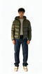 Chaqueta de plumón para hombre con capucha, acolchado ligero