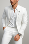 Men's Modern Slim-Fit Wool Blend Suit