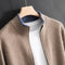 Men's Cashmere Zip-Up Jacket Warm and Elegant