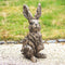 Wood Effect Hare Sculpture