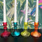 Eclectic Jewel Glass Candlestick Holders - Set of 4