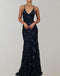 Women's V-Neck Sequin Maxi Dress