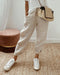 Women's Linen Trousers with Elastic Waist