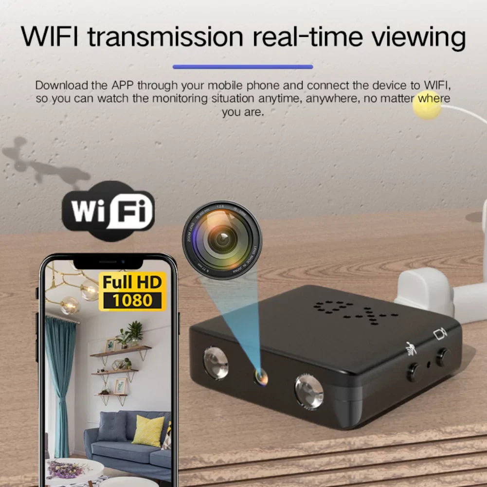 HD Micro Camera with WiFi and Audio - Compact Security Camera with Nig ...