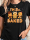 Women's Christmas T-Shirt – Funny Gingerbread Men “I'm So Baked” Graphic Tee