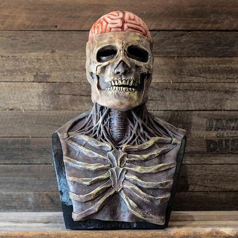 Realistic Bio-Skeleton Halloween Mask | Spooky Latex Costume – Lepege