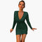 Women's Sequin Mini Dress | V-Neck Christmas Party Dress | Shimmering Body-Skimming Evening Wear for New Year's Eve Events