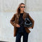 Women’s Suede Jacket | Elegant Loose Fit Autumn & Winter Coat