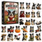 Bordercollie Dog Advent Calendar with 24 Flat Acrylic Christmas Tree Ornaments - 24 Day Holiday Countdown Hanging Decorations