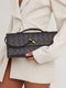 Luxury Woven Bag with Gold Clasp for Elegant Occasions