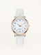 Women's Rose Gold Leather Quartz Luxury Watch