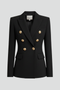 Women’s Double-Breasted Blazer with Gold-Tone Button Details