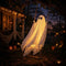Lighted Swinging Ghost Halloween Outdoor Decoration