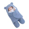 Ultra-Soft Bear Ear Winter Plush Padded Baby Swaddle