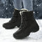 Women's Waterproof Snow Boots with Faux Fur Trim and Lace-Up Ankle Style