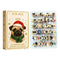 Pug Christmas Countdown Calendar 2026 24 Days Mini Dog Figurine Advent Festive Decoration Party Supplies Stockings Office Table Living Room