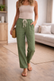Women's Elastic Waist Ankle Length Pants