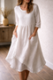 Women's Midi Dress with 3/4 Sleeves