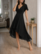 Women's V-Neck Short Sleeve Dress