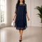 Stylish Plus-Size Midi Evening Dress