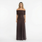 Off-the-Shoulder Chiffon Maxi Dress