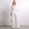 Wide Leg Linen Palazzo Pants