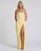 Ruched Maxi Dress - Yellow