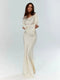 Elegant Long-sleeved Maxi Dress
