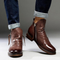 Men's Premium Leather Boots | Elegant Anti-Slip Rubber Sole Shoes