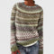 Women's Fair Isle Knit Crew Neck Jumper with Pattern