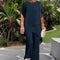 Chic Irregular Top and Pants Set