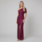 Women's Sequin One-Shoulder Maxi Dress | Fitted Christmas Party Evening Gown with Side Slit | Floor-Length Formal Wear