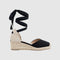 Women's Orthopedic Espadrille Wedges with Ankle Ties
